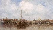 Maris, Jacob Dutch Town on the Edge of the Sea USA oil painting reproduction